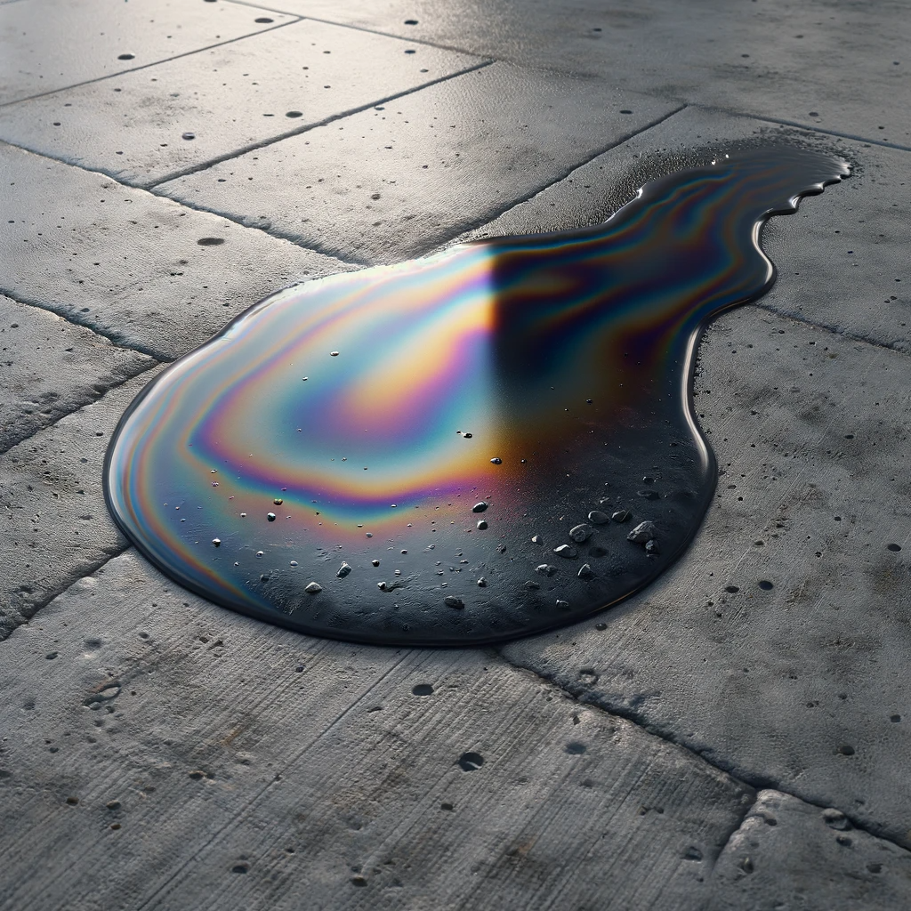 oil leak on garage floor