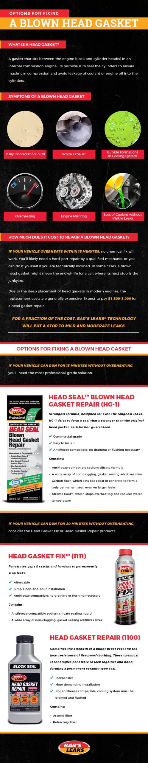 options for fixing a blown head gasket